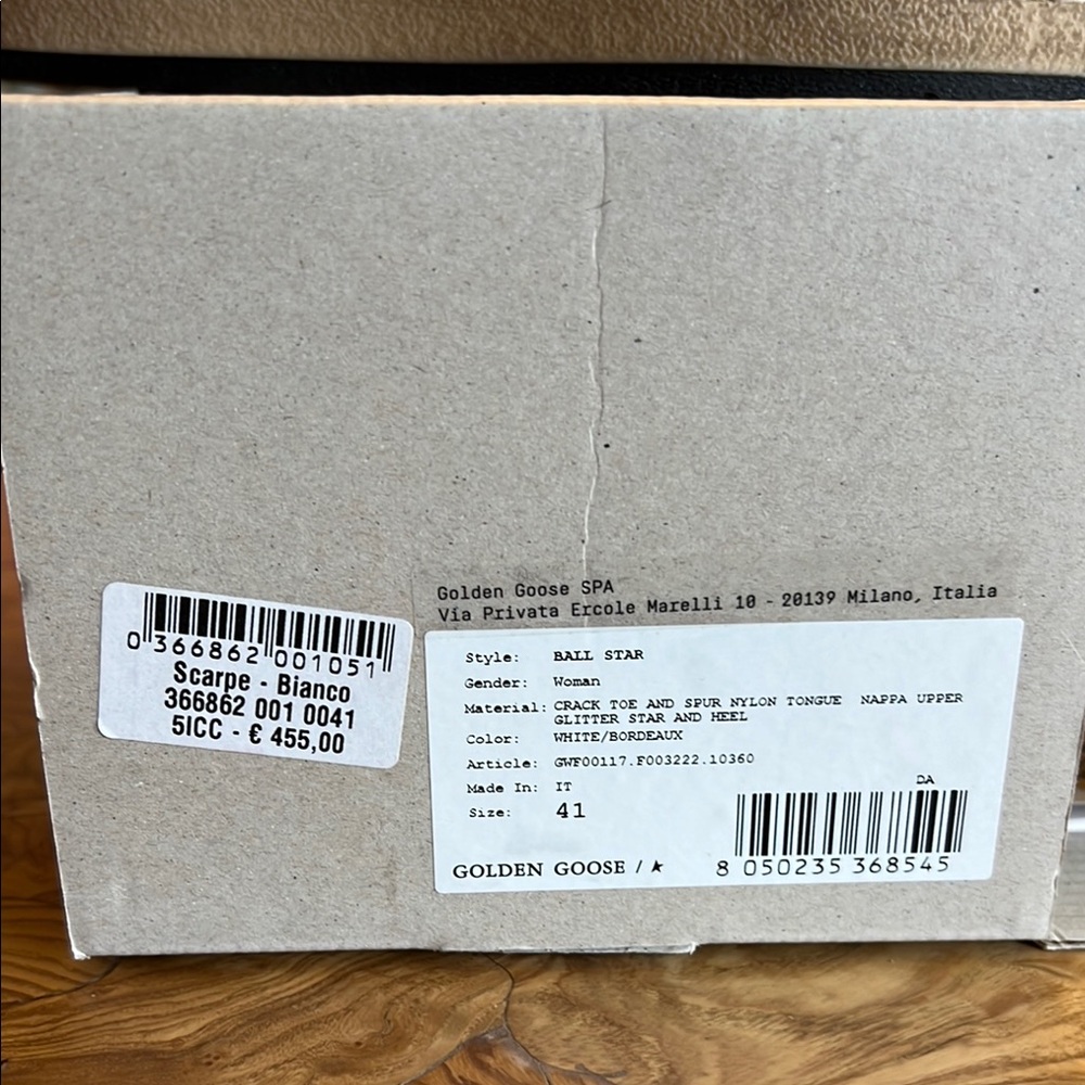 Golden Goose White and Red Sneakers - Picture 2 of 8